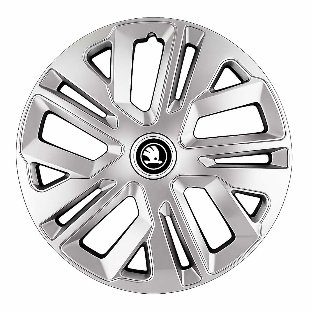 Set 4 Capace Roti 14 inchi (R14) Raven Gri, pentru Skoda Alb Negru