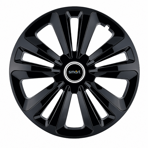 Set 4 Capace Roti Terra Negru R15, pentru Smart