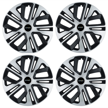 Set 4 Capace Roti 16 Inchi (R16) Raven Gri-Negru, Compatibile Cu Smart
