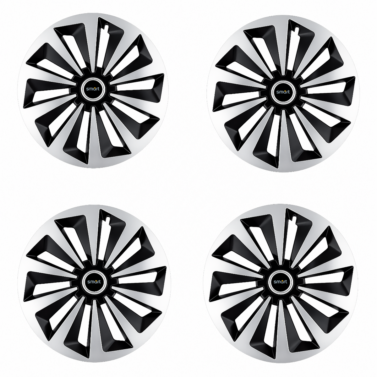 Set 4 capace roti Fox Gri-Negru R15 Compatibil Cu Smart