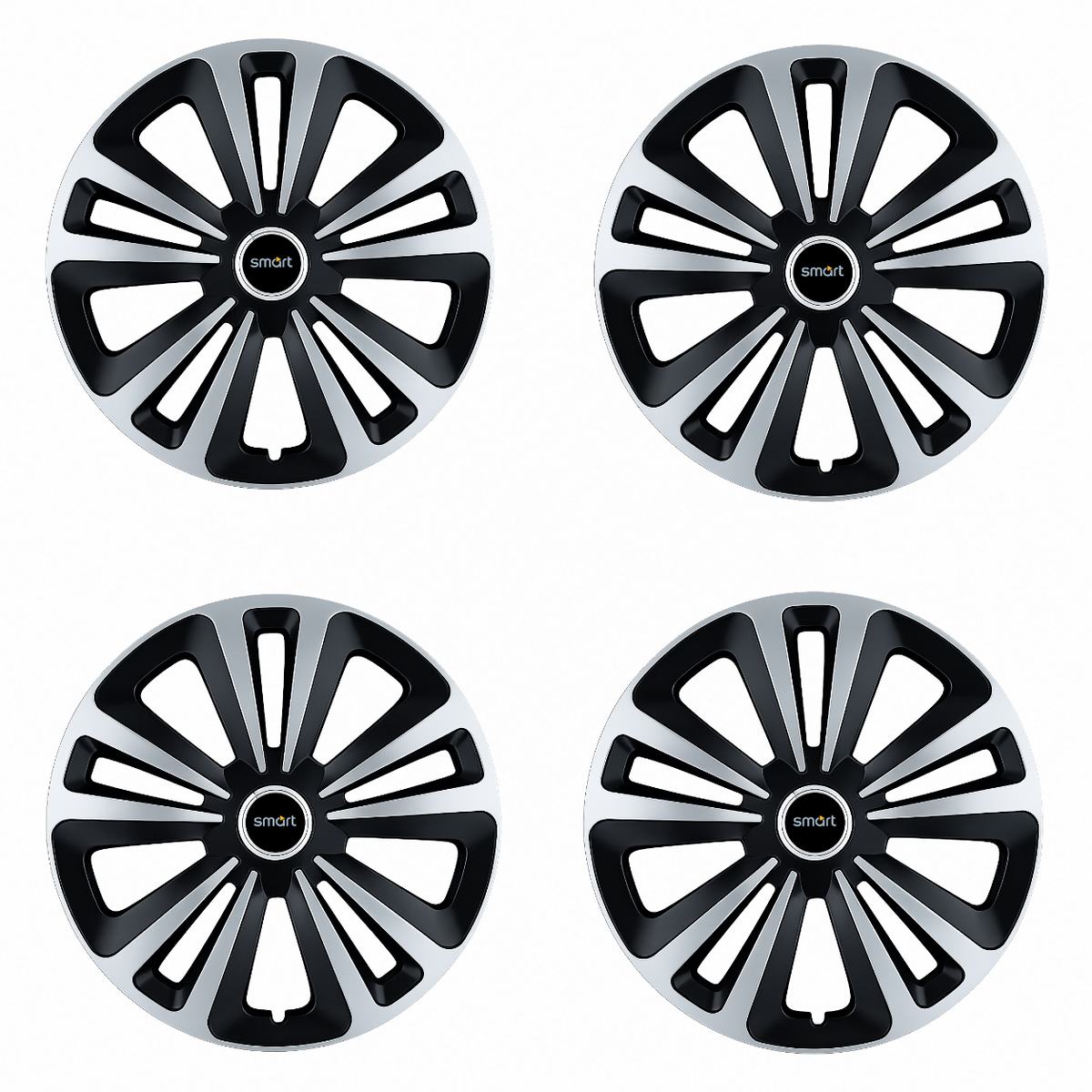 Set 4 Capace Roti Terra Gri-Negru R15 Compatibil Cu Smart