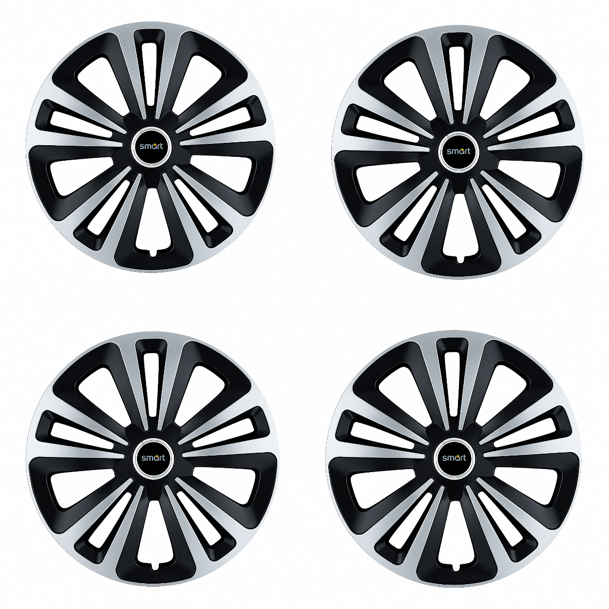 Set 4 Capace Roti Terra Gri-Negru R16 Compatibil Cu Smart
