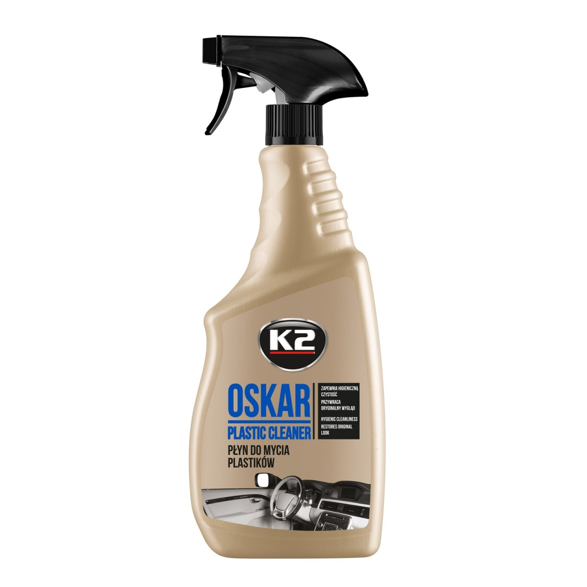 Solutie Curatare Materiale Plastice, Cauciucate, Vinil, K2 Oskar 750 ML