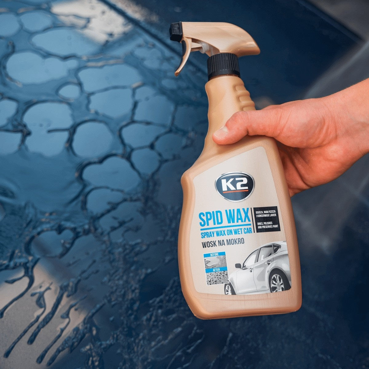 Solutie Premium Ceara Lichida de Uscare si Protectie Vopsea K2 Spid Wax 770 ML