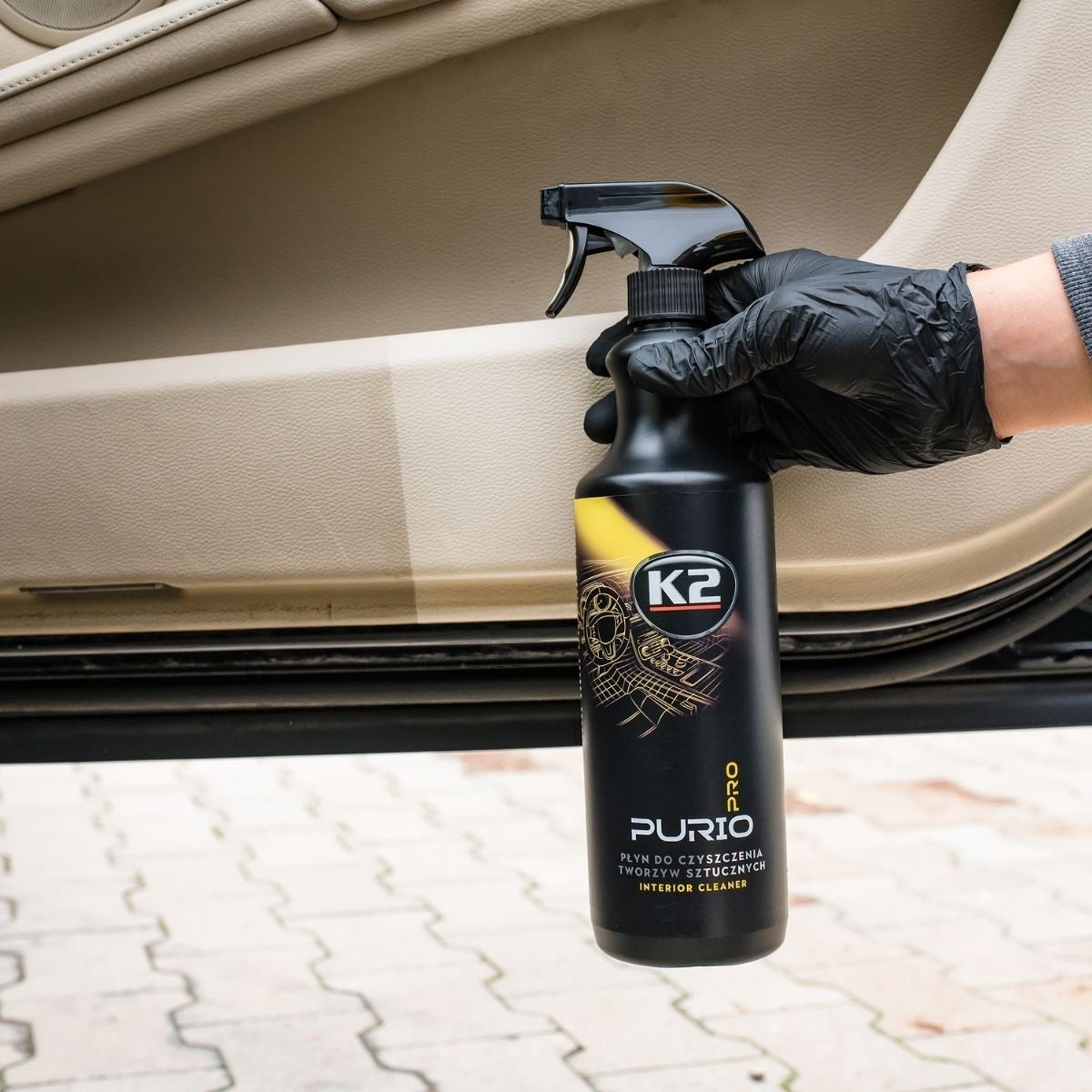 Solutie Premium Curatare Materiale Plastice, Cauciucate, Vinil, K2 Purio Pro 1000 ML