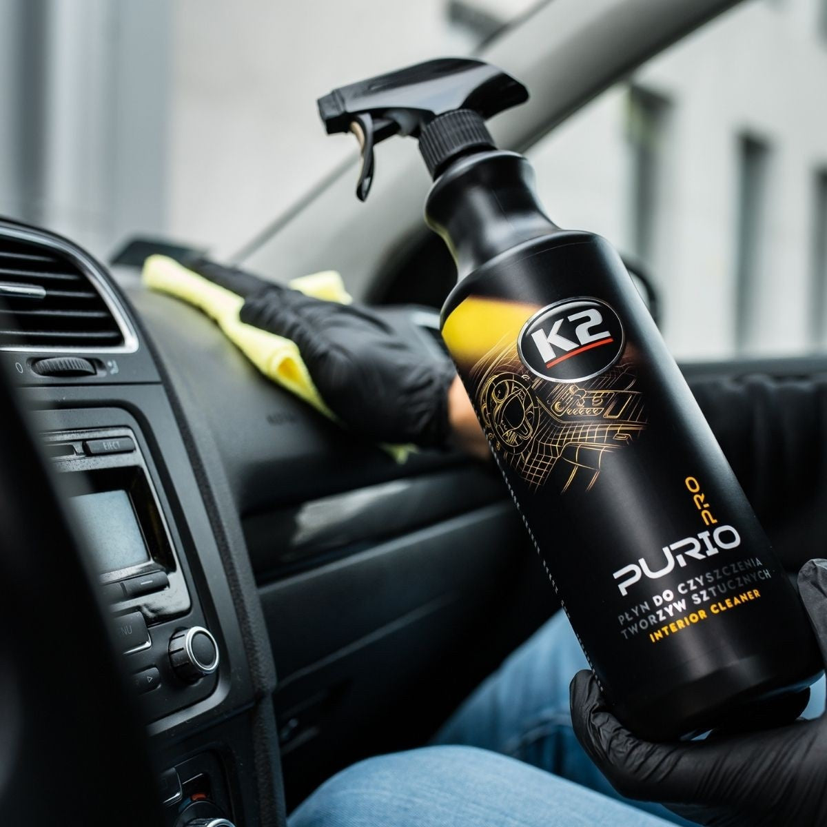 Solutie Premium Curatare Materiale Plastice, Cauciucate, Vinil, K2 Purio Pro 1000 ML