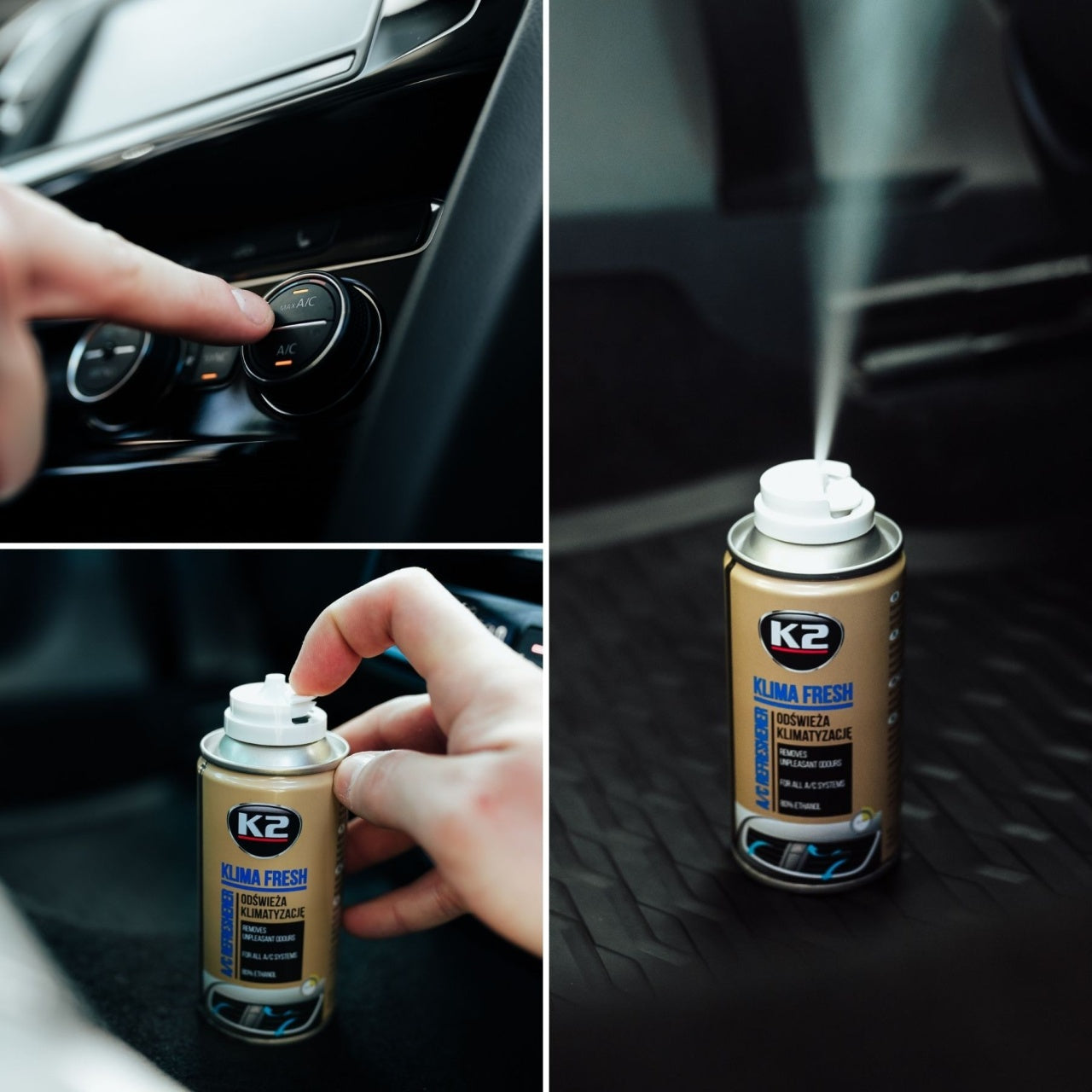 Spray Curatare si Igienizare Instalatie Aer Conditionat K2 Klima Fresh 150 ML - Aroma Lamaie