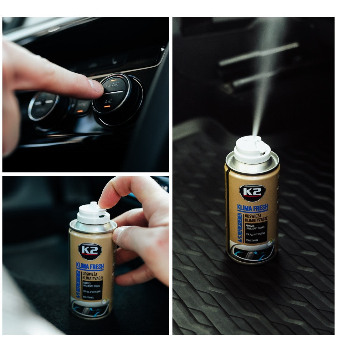 Spray Curatare si Igienizare Instalatie Aer Conditionat K2 Klima Fresh 150 ML - Aroma New Car