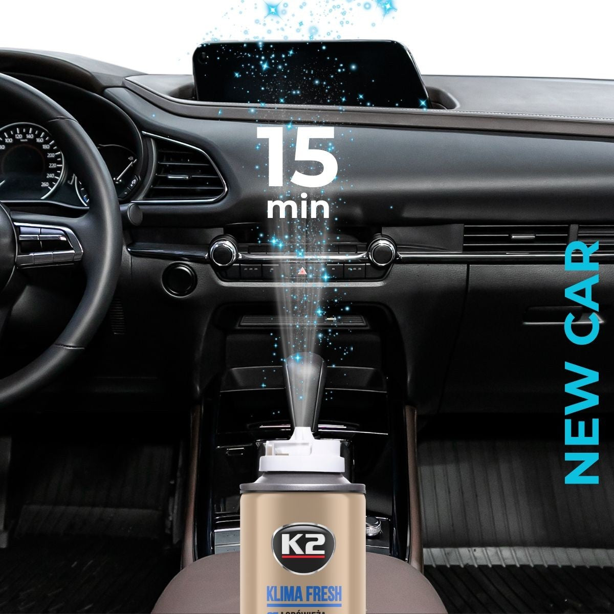 Spray Curatare si Igienizare Instalatie Aer Conditionat K2 Klima Fresh 150 ML - Aroma New Car