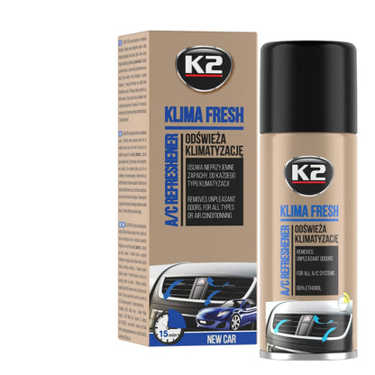 Spray Curatare si Igienizare Instalatie Aer Conditionat K2 Klima Fresh 150 ML - Aroma New Car