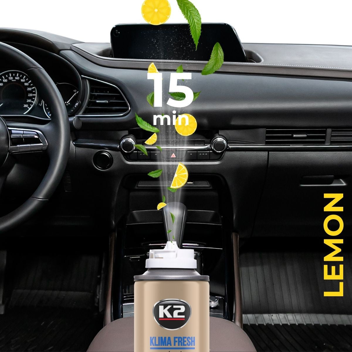 Spray Curatare si Igienizare Instalatie Aer Conditionat K2 Klima Fresh 150 ML - Aroma Lamaie