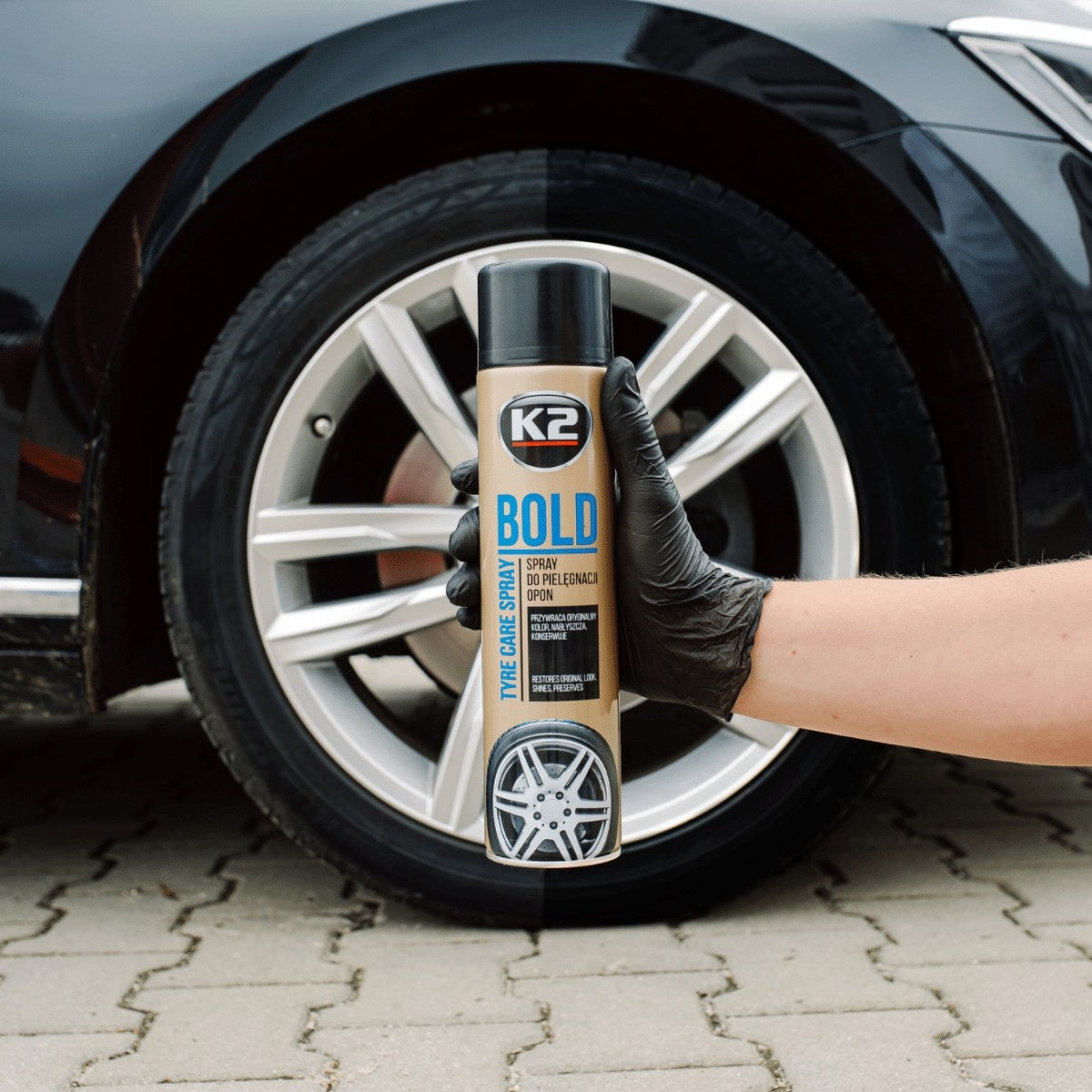 Spray Curatare si Lustruit Anvelope K2 Bold 600 ML