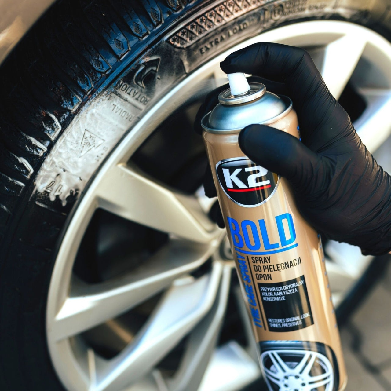 Spray Curatare si Lustruit Anvelope K2 Bold 600 ML