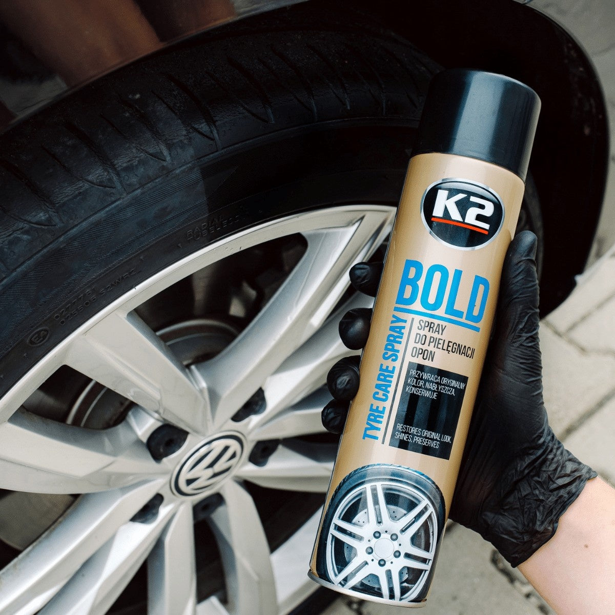 Spray Curatare si Lustruit Anvelope K2 Bold 600 ML