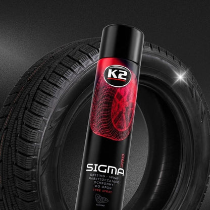 Spray Luciu si Protectie Anvelope K2 Sigma Aero 600 ML