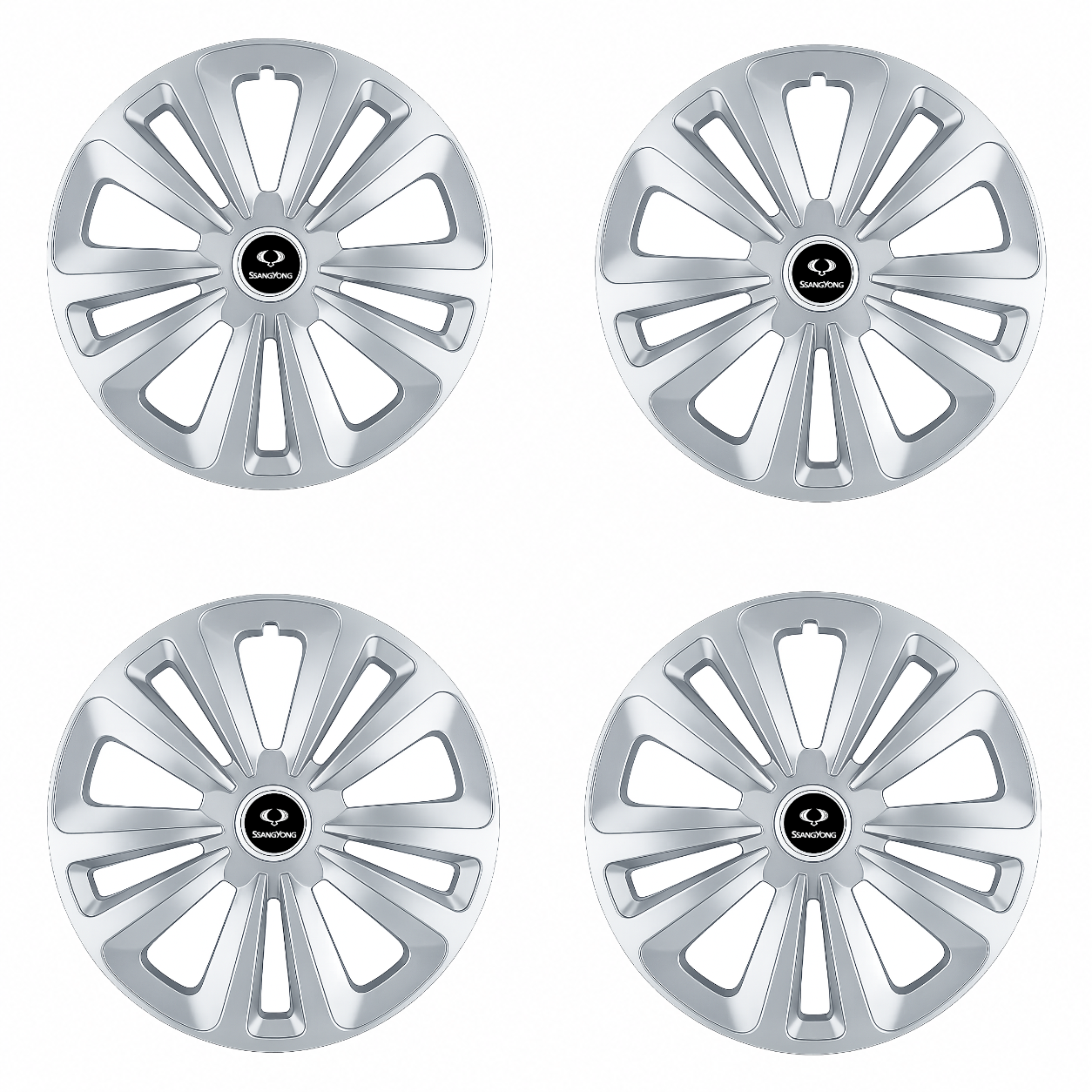 Set 4 Capace Roti Terra Gri R14, pentru SsangYoung