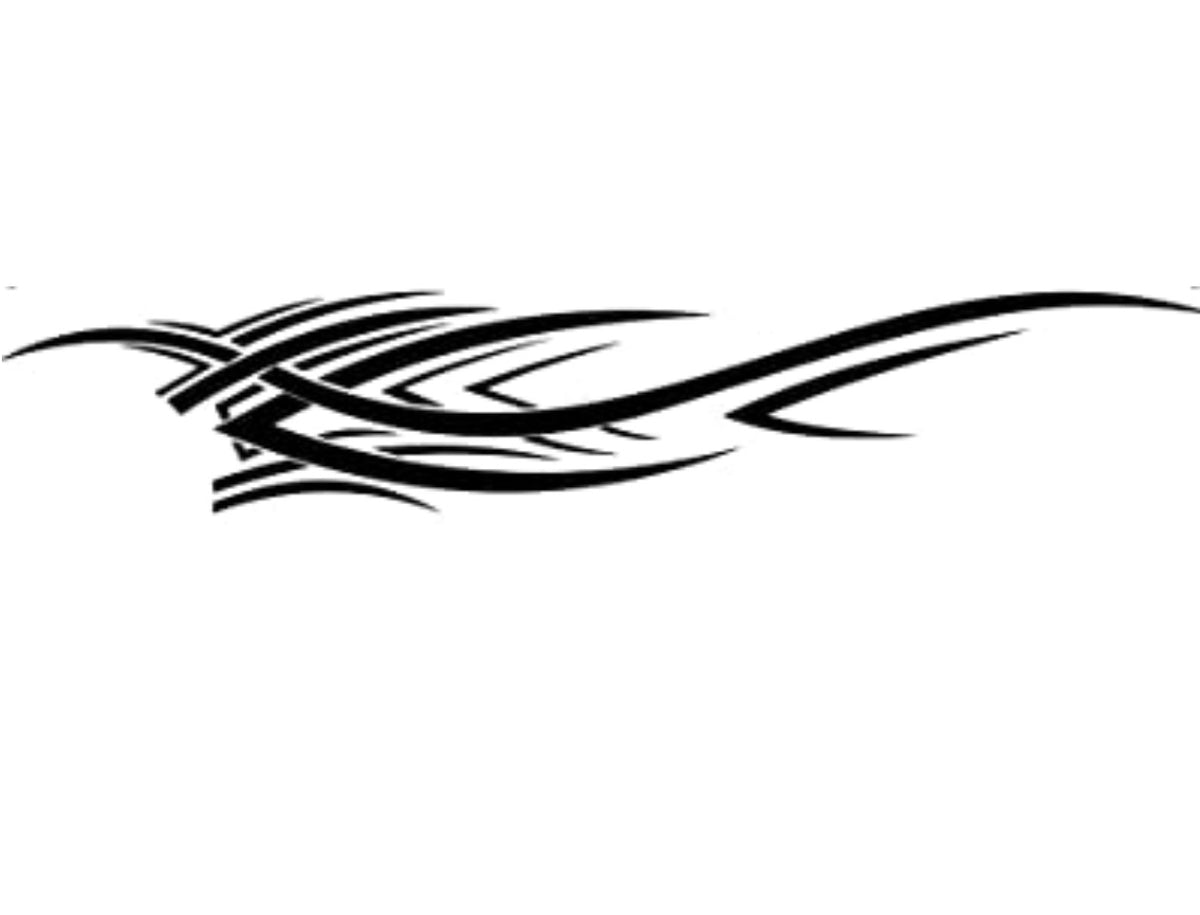 Sticker auto "Racing Sports" 94.4 cm, negru