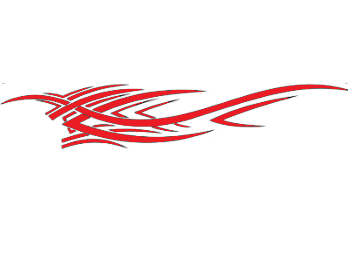 Sticker auto "Racing Sports" 94.4 cm, rosu