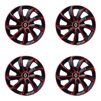 Set 4 Capace Roti 14 inchi (R14), Stig Rosu-Negru, Compatibil cu Renault Nou