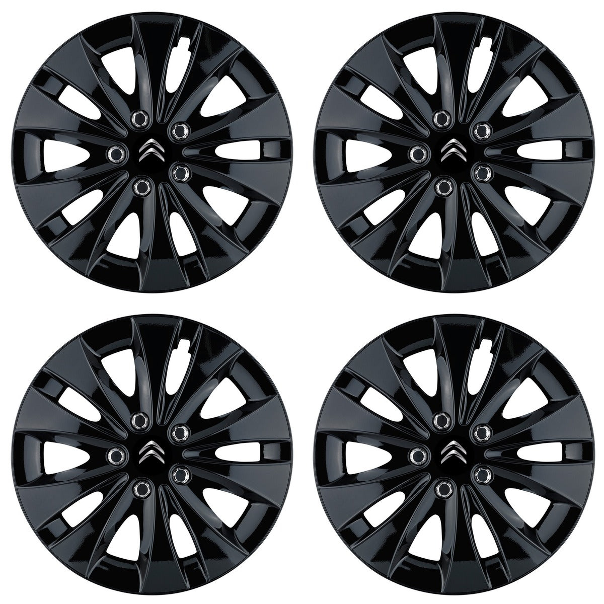 Set 4 capace roti 14 inchi (R14) compatibile CITROEN, Model Storm Negru