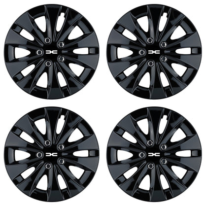 Set 4 capace roti 15 inchi (R15) compatibile DACIA, Model Storm Negru