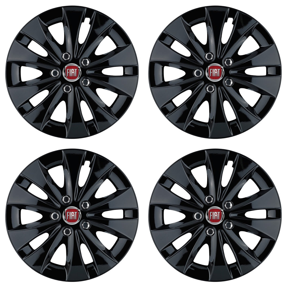 Set 4 capace roti 16 inchi (R16) compatibile FIAT, Model Storm Negru