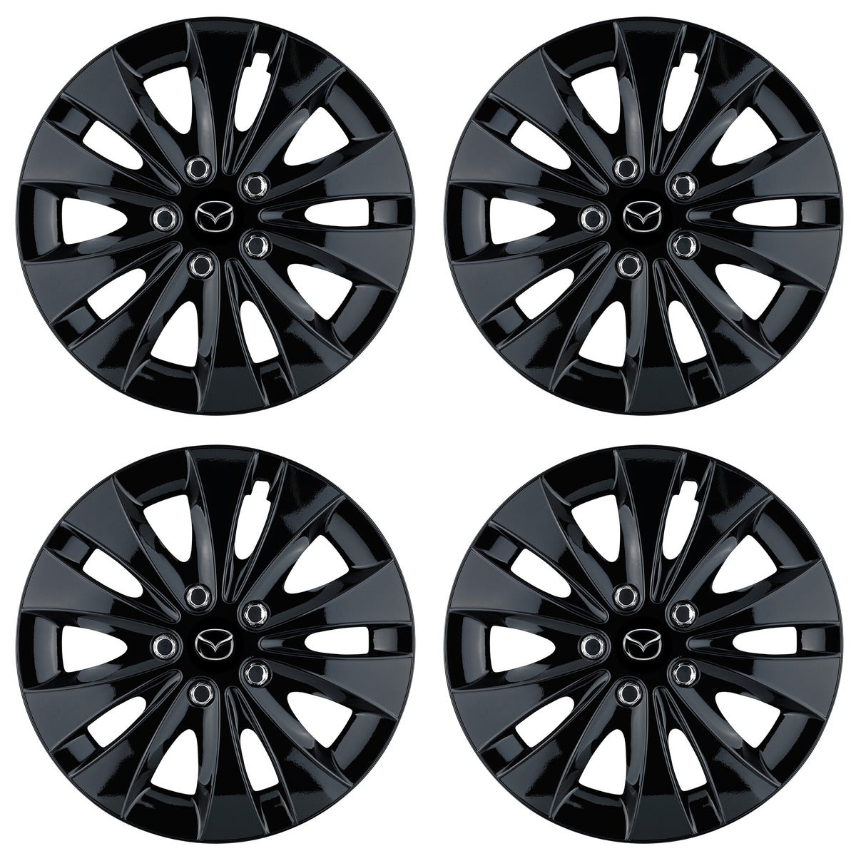Set 4 capace roti 15 inchi (R15) compatibile MAZDA, Model Storm Negru