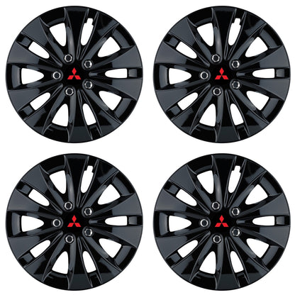 Set 4 capace roti 15 inchi (R15) compatibile MITSUBISHI, Model Storm Negru
