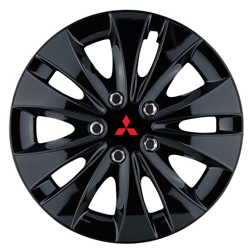 Set 4 capace roti 16 inchi (R16) compatibile MITSUBISHI, Model Storm Negru