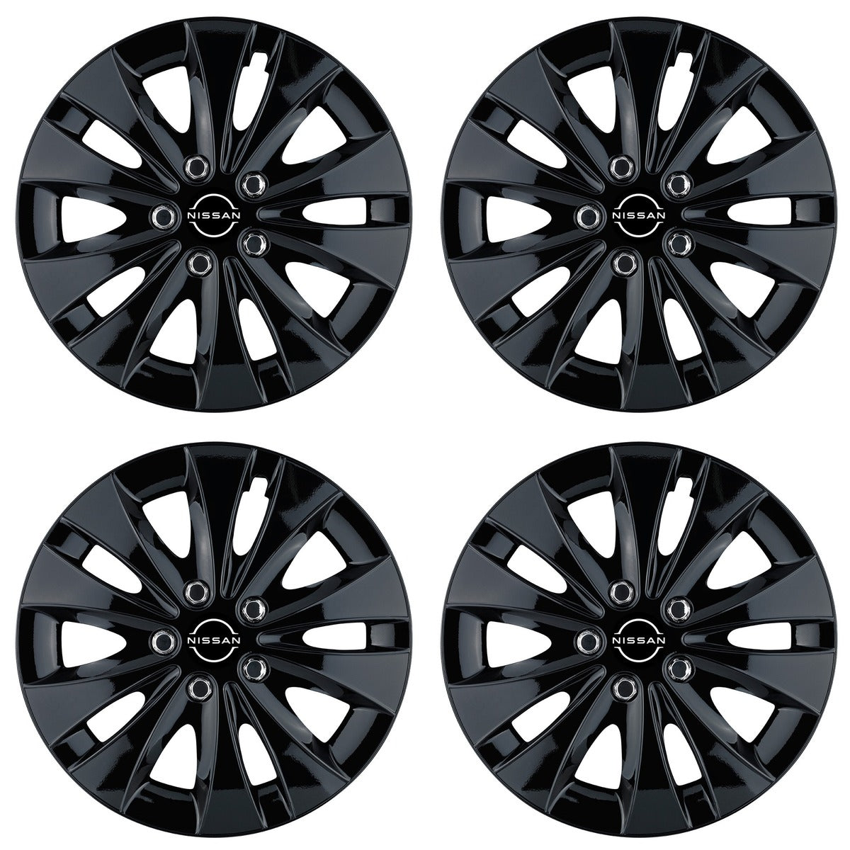 Set 4 capace roti 14 inchi (R14) compatibile NISSAN, Model Storm Negru