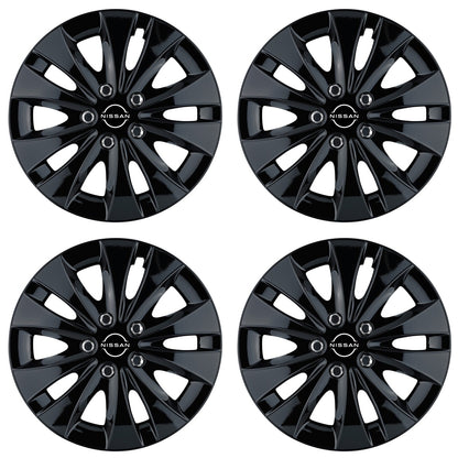 Set 4 capace roti 15 inchi (R15) compatibile NISSAN, Model Storm Negru