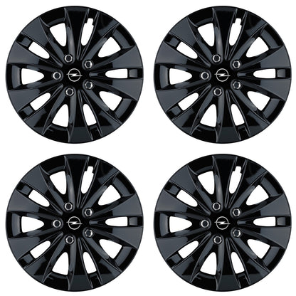 Set 4 capace roti 15 inchi (R15) compatibile OPEL, Model Storm Negru