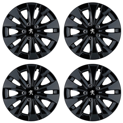 Set 4 capace roti 16 inchi (R16) compatibile PEUGEOT, Model Storm Negru
