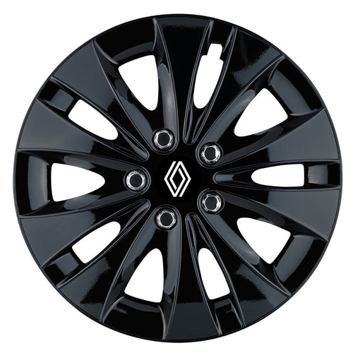 Set 4 capace roti 14 inchi (R14) compatibile RENAULT, Model Storm Negru