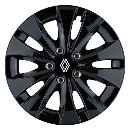 Set 4 capace roti 16 inchi (R16) compatibile RENAULT, Model Storm Negru