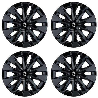 Set 4 capace roti 16 inchi (R16) compatibile RENAULT, Model Storm Negru