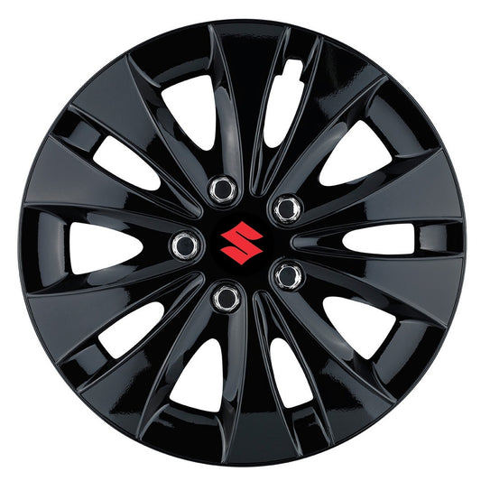 Set 4 capace roti 14 inchi (R14) compatibile SUZUKI, Model Storm Negru