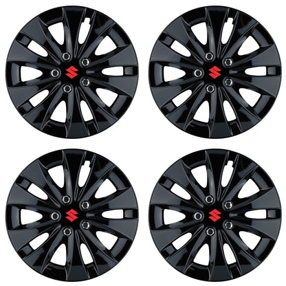 Set 4 capace roti 15 inchi (R15) compatibile SUZUKI, Model Storm Negru