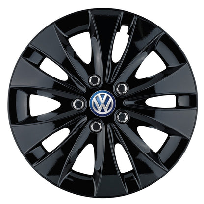 Set 4 capace roti 14 inchi (R14) compatibile VOLKSWAGEN, Model Storm Negru