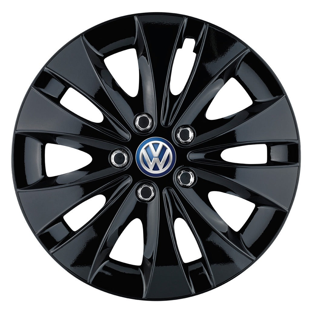 Set 4 capace roti 15 inchi (R15) compatibile VOLKSWAGEN, Model Storm Negru