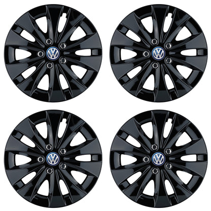 Set 4 capace roti 15 inchi (R15) compatibile VOLKSWAGEN, Model Storm Negru