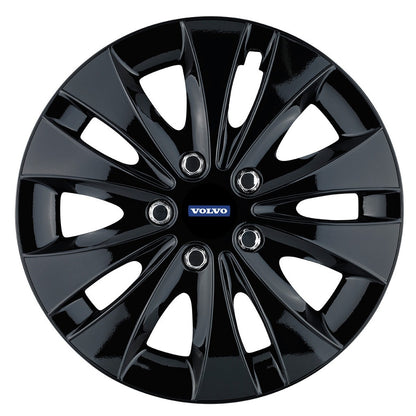 Set 4 capace roti 14 inchi (R14) compatibile VOLVO, Model Storm Negru