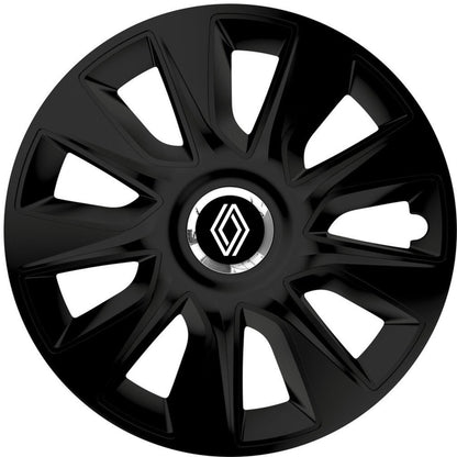 Set 4 Capace Roti 14 inchi (R14) Stratos Negru, Compatibile Cu Renault Nou