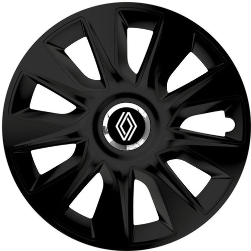 Set 4 Capace Roti 14 inchi (R14) Stratos Negru, Compatibile Cu Renault Nou