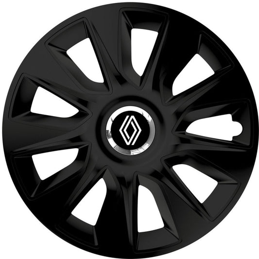 Set 4 Capace Roti 14 inchi (R14) Stratos Negru, Compatibile Cu Renault Nou