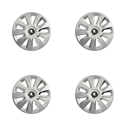 Set 4 capace roti Cu Inel Cromat Stratos R15 Compatibil Cu Skoda Nou