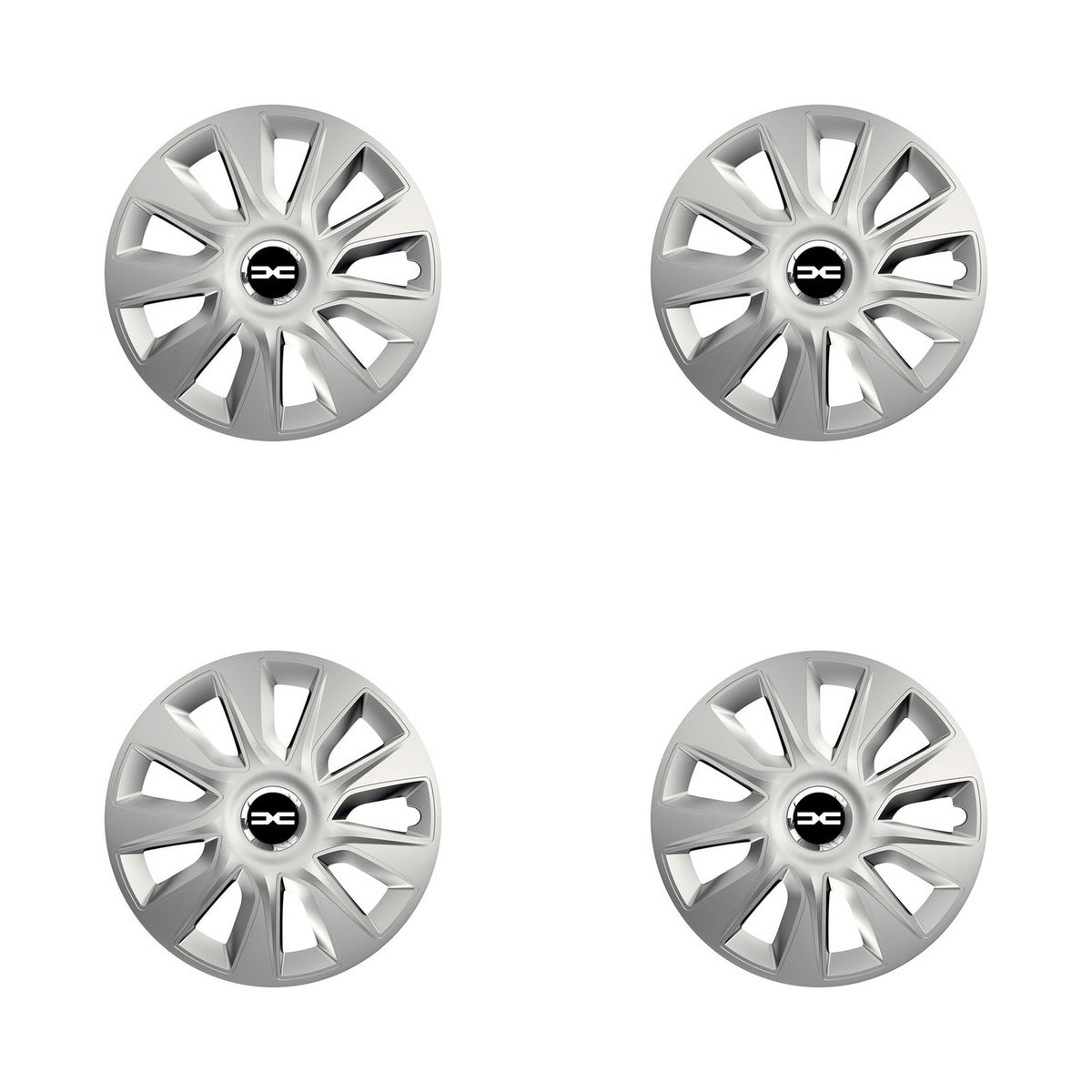 Set 4 capace roti Cu Inel Cromat Stratos R16 Compatibil Cu Dacia Nou