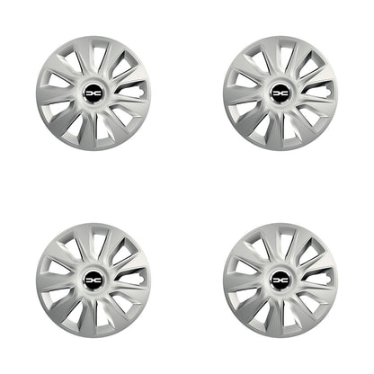 Set 4 capace roti Cu Inel Cromat Stratos R16 Compatibil Cu Dacia Nou