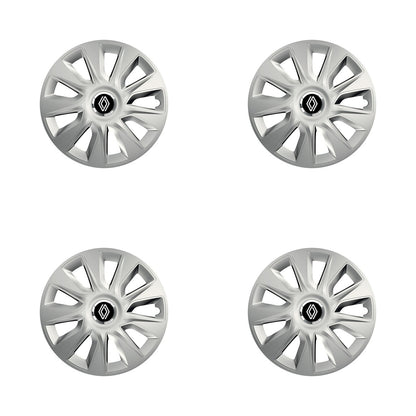 Set 4 capace roti Cu Inel Cromat Stratos R16 Compatibil Cu Renault Nou
