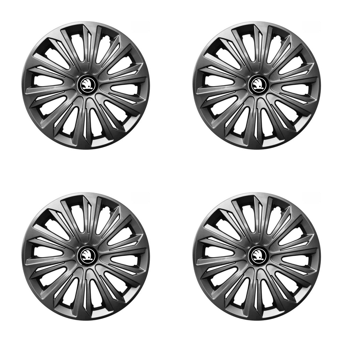 Set 4 capace roti strong grafit R14 Compatibil Cu Skoda Nou